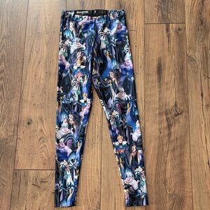 Blackmilk Villains Print Leggings - Blue & Black Disney collab